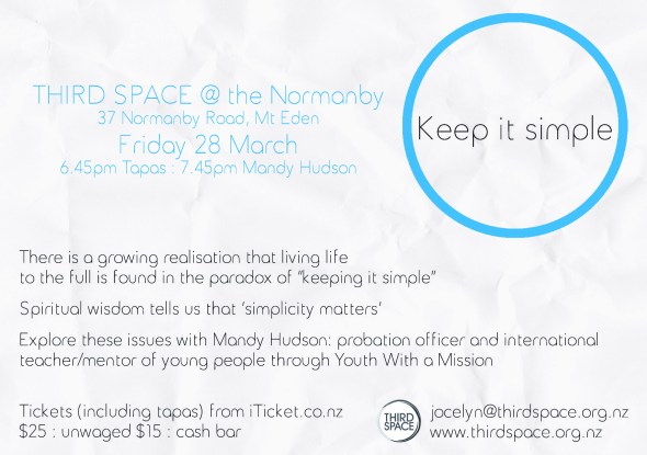 THRID SPACE simplicity flyer